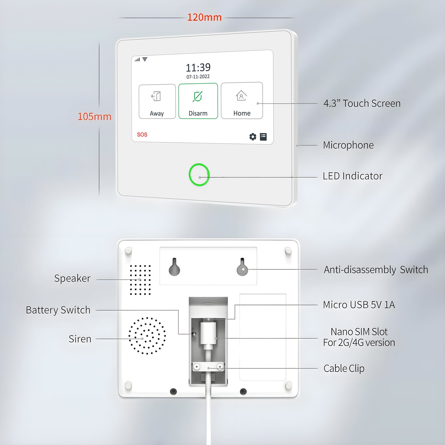 S1W - WiFi / GSM / 2G / 4G Alarma Casa